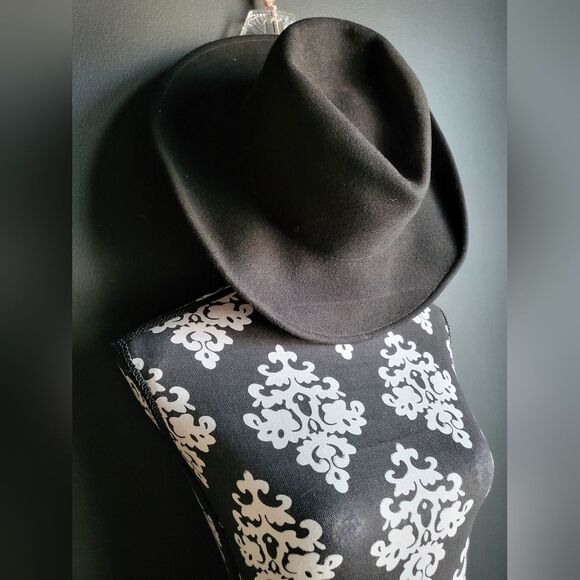 Jack Daniels Wool Cowboy Hat Black Medium 3.5 Brim - Picture 1 of 10